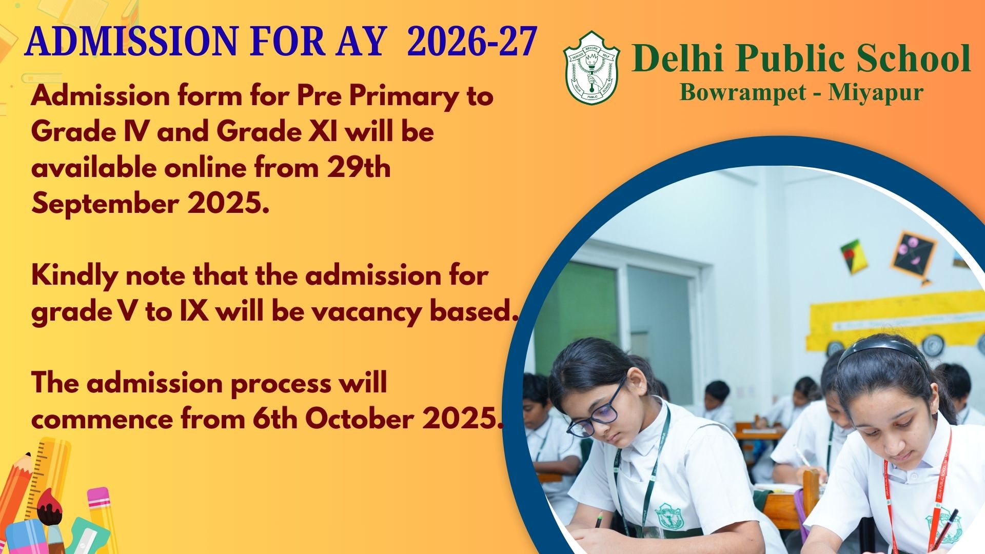 Admission for AY-2026-27